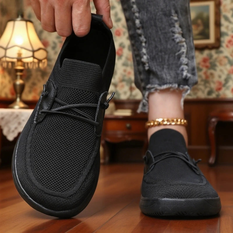 Women's Wide Toe Mesh Loafers – Barefoot Slip-On Sneakers Mesh Slip-On Loafers Axl