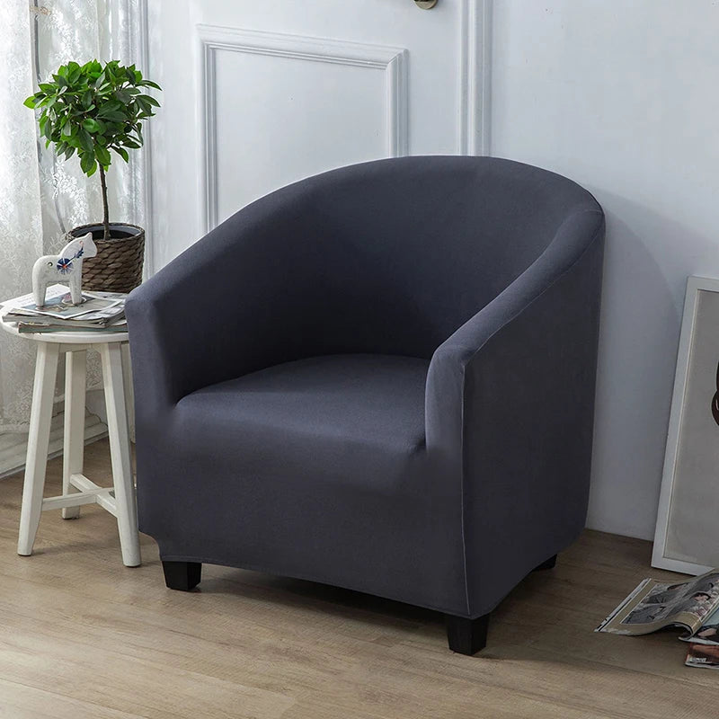 Thick Fleece Armchair Slipcover – Tub Chair Sofa Cover Armchair Slipcover Axl Dark gray