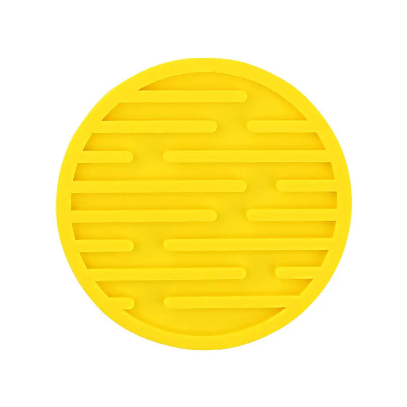 Round Silicone Coasters – Heat-Resistant Non-Slip Cup Mats Silicone Coasters Axl Yellow onesize