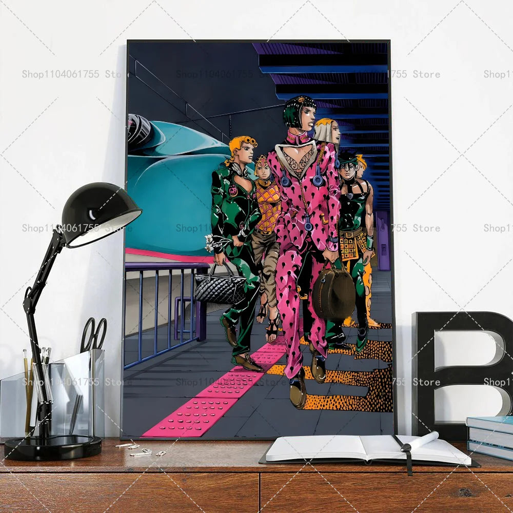 JoJo's Bizarre Adventure Anime Poster – Waterproof Wall Art Anime Wall Poster Axl z6 40x60cm No Frame