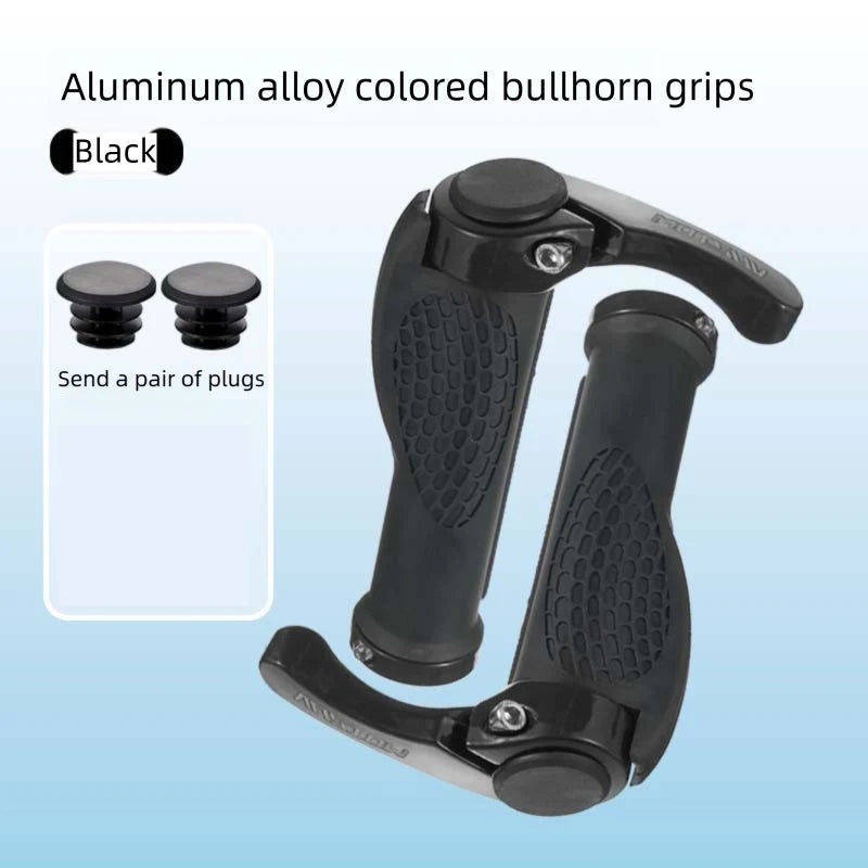 Ergonomic MTB Bike Bar Ends – Aluminum Alloy Cow Horn Grips Bike Bar Ends Axl
