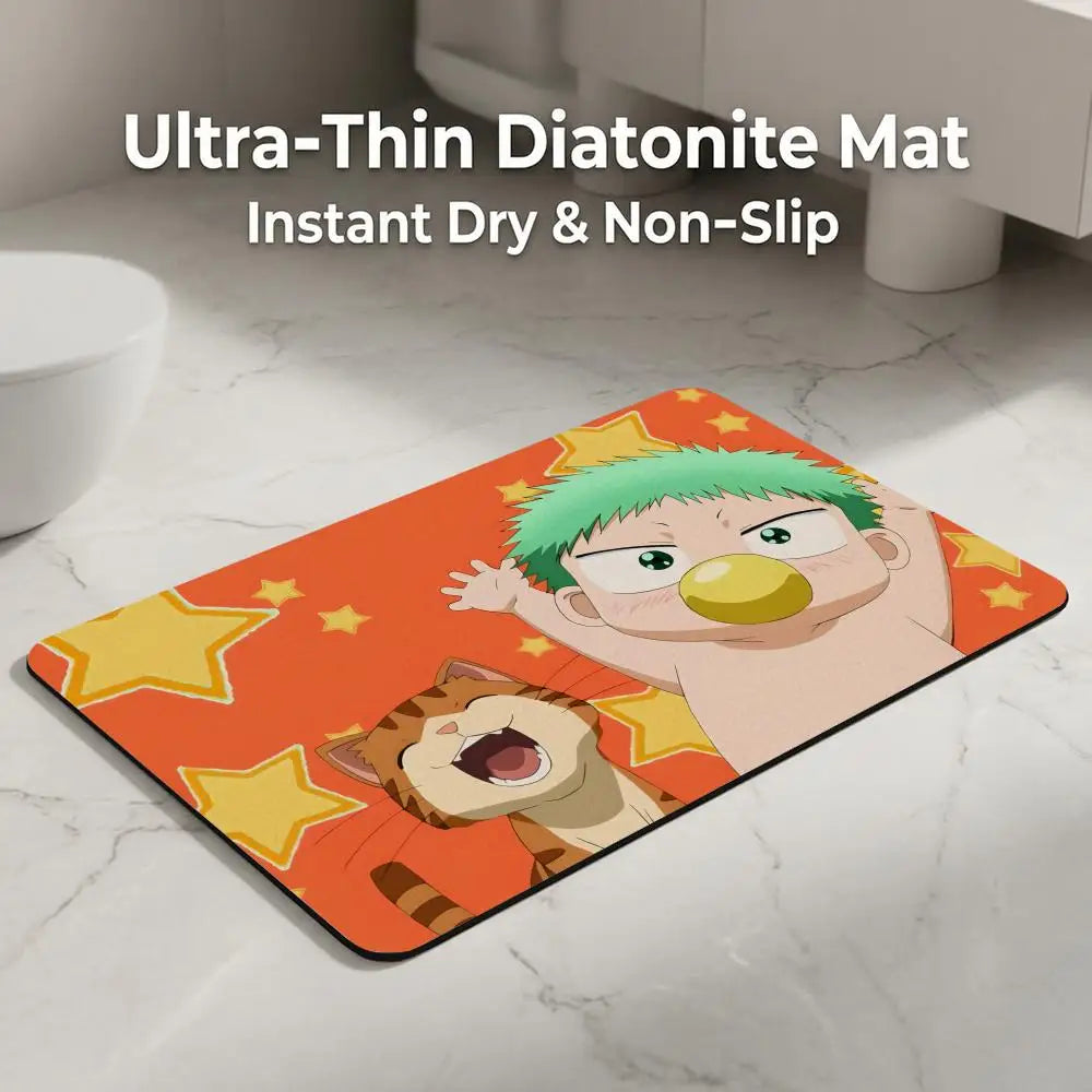 Anime Beelzebub Diatomite Bath Mat – Quick Dry & Non-Slip Diatomite Bath Mat Axl