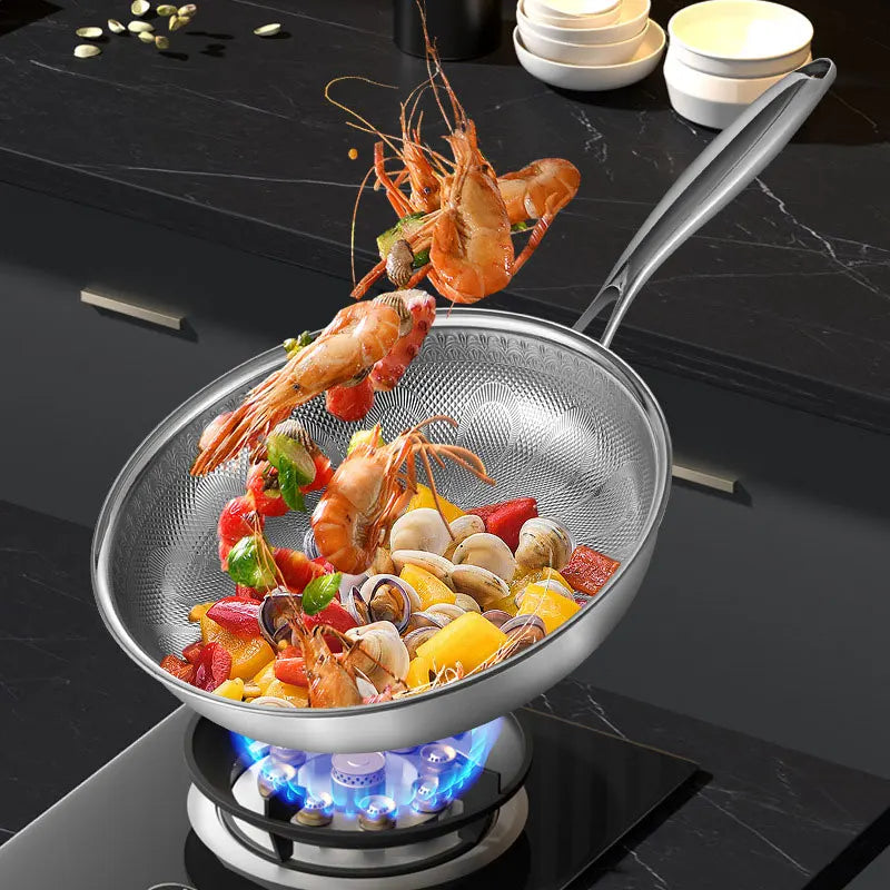 28cm Pure Titanium Nonstick Frying Pan – Hammered Skillet Titanium Frying Pan Axl