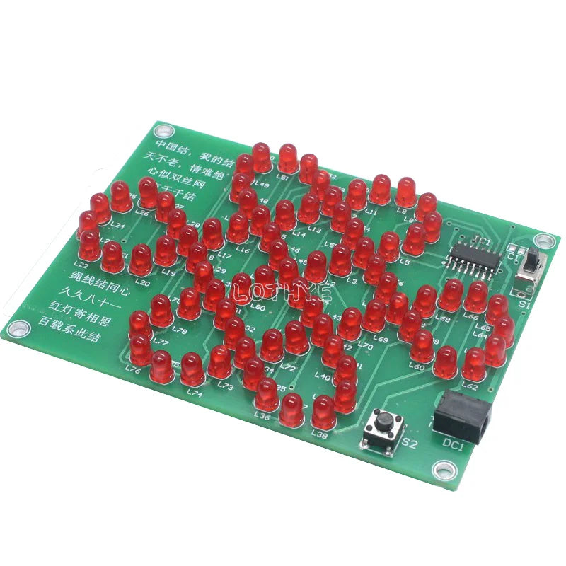 LED Chinese Knot DIY Soldering Kit – 81 LED 5V Circuit Board DIY Electronics Kit Axl