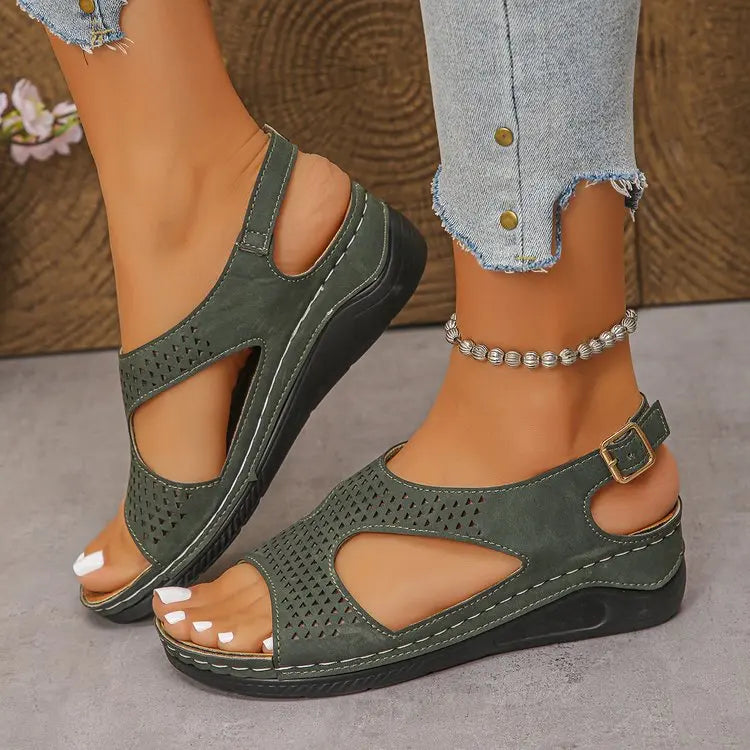 HAJINK Women's Open Toe Platform Sandals – Elegant Wedge Women's Platform Sandals Axl