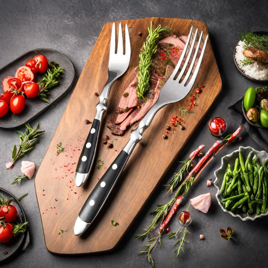 Elegant Stainless Steel Cutlery Set – Fork, Spoon & Steak Knife Cutlery Dinnerware Set Axl