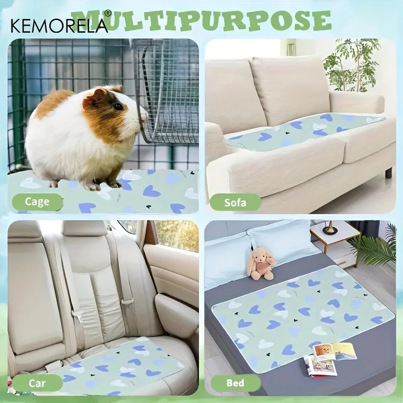 Washable Guinea Pig & Hamster Cage Mat – Non-Slip 31"×47" Small Pet Cage Mat Axl