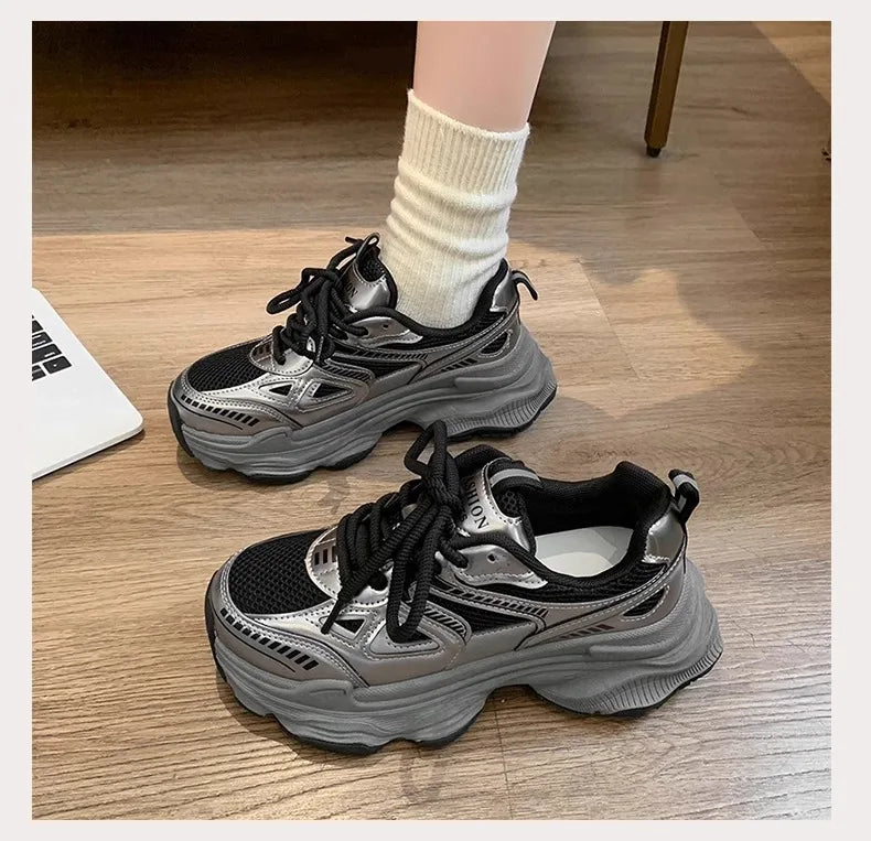 Women's Platform Sneakers – Non-Slip Thick Sole Casual Shoes Platform Sneakers Axl