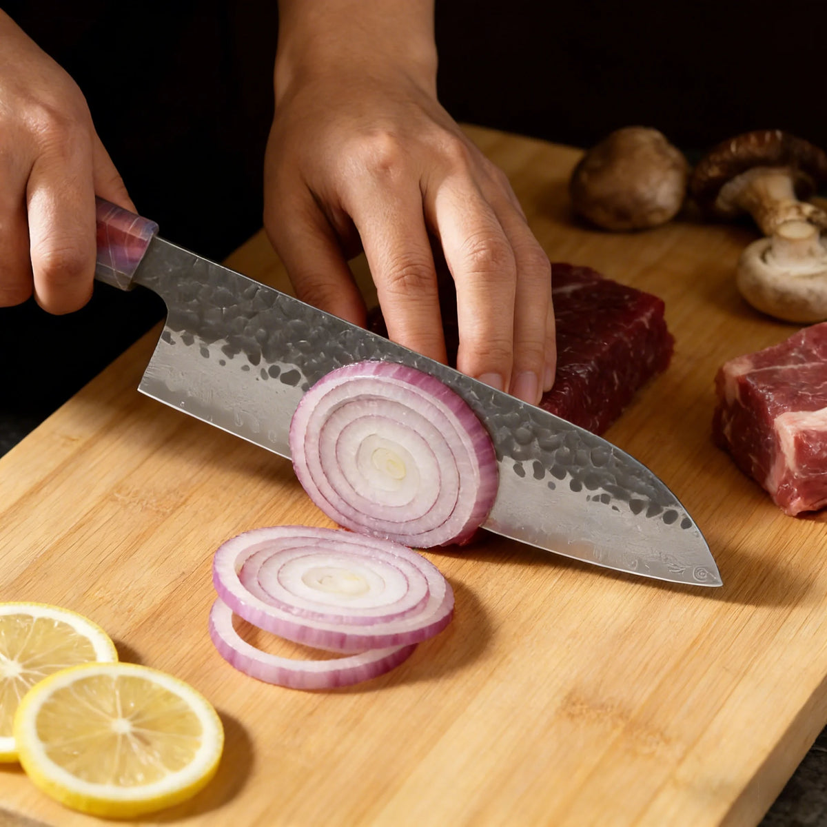 67-Layer Damascus Steel Chef Knife Set – Hand Forged Kitchen Knives Damascus Kitchen Knife Set Axl