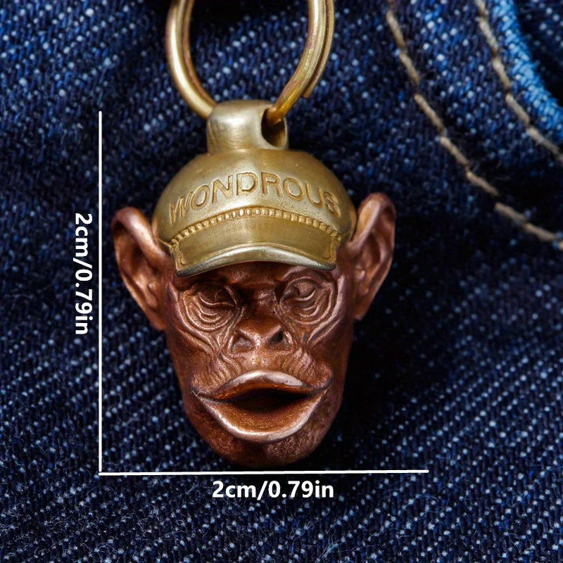 Brass Gorilla Monkey Pendant – EDC Paracord Keychain Charm Keychain Pendant Charm Axl Only a pendant