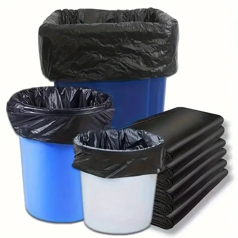 Heavy-Duty Garbage Bags 50-Pack | 8L Flat Top Bin Liners Plastic Bin Liners Axl
