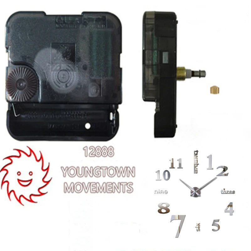 Young Town 12888 Silent Quartz Wall Clock Movement | DIY Repair Clock Movement Axl Default Title