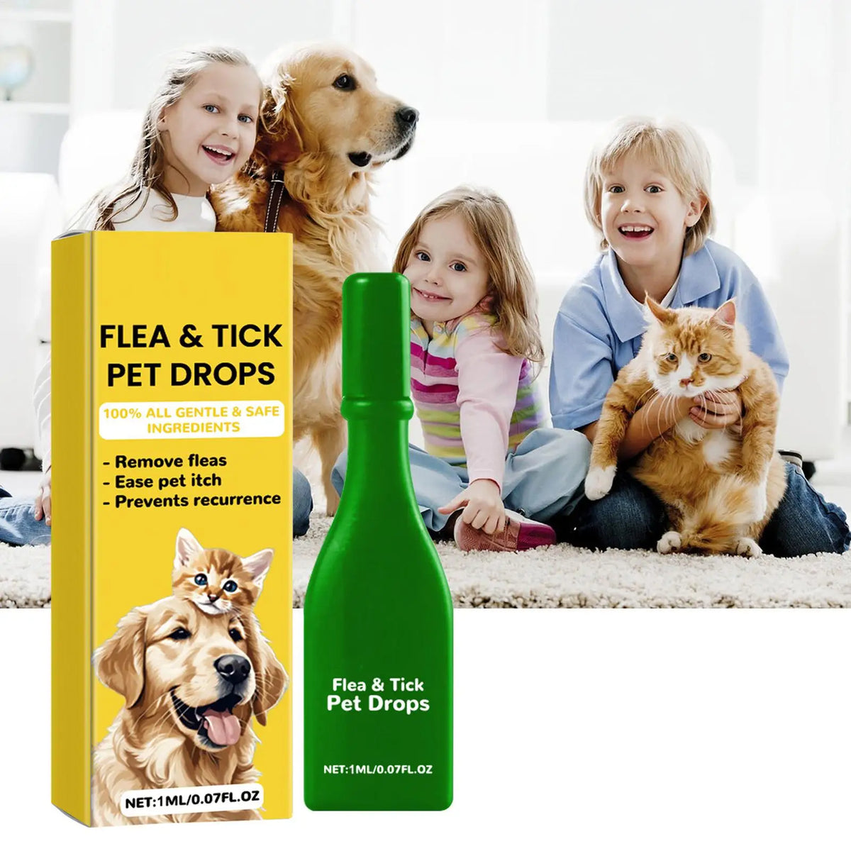 Cat & Dog Flea Tick Drops – External Parasite Repellent 1ml Flea Tick Drops Axl