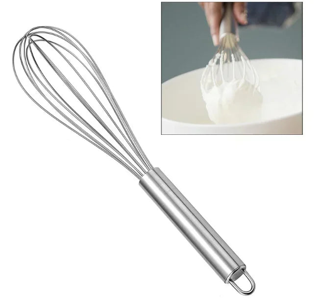 10-Inch Stainless Steel Balloon Whisk – Manual Egg Beater Kitchen Whisk Axl Default Title
