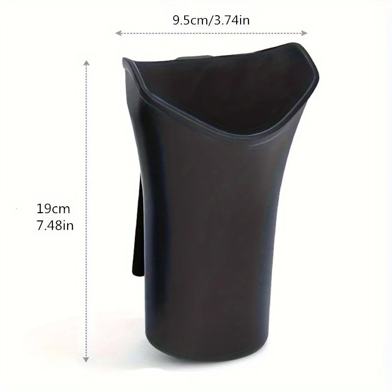 Car Hanging Trash Can – Black Press-Lid Waste Bin for Vehicles Car Hanging Trash Can Axl Black