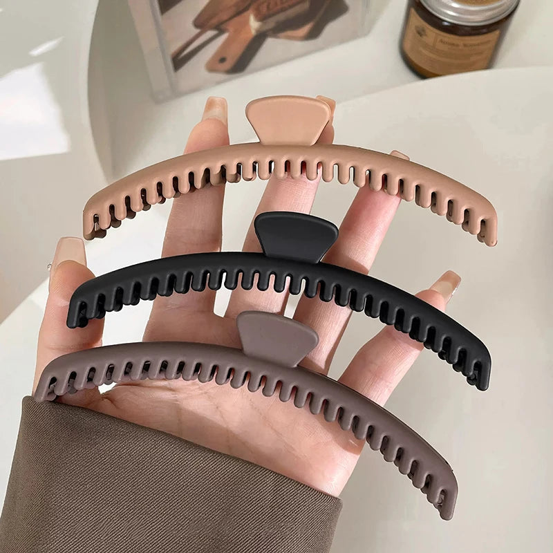 Matte Hair Claw Clips – Extra Large Double Row Teeth Non-Slip Hair Claw Clip Axl
