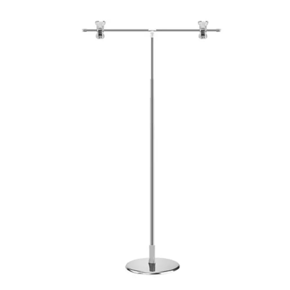 Adjustable T-Shape Backdrop Stand – Stainless Steel Photo Support Backdrop Stand Axl Disc Base Stand