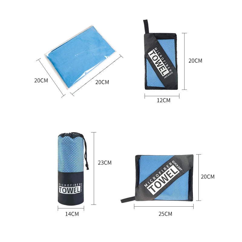 Quick-Dry Microfiber Sports Towel 40x80cm – Gym Beach Travel Microfiber Sports Towel Axl