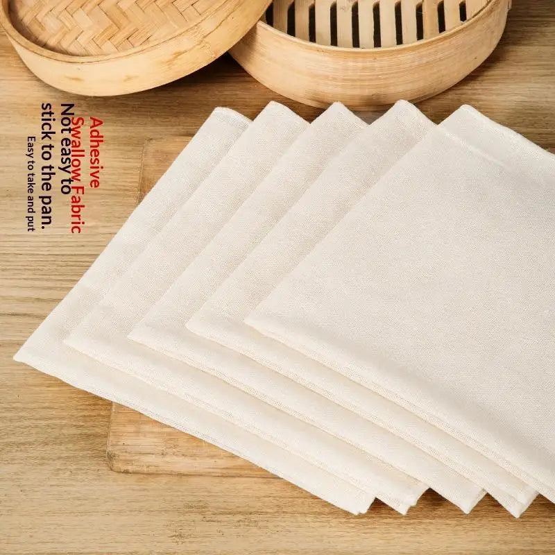 3-Pack Cotton Steamer Cloth – Round Gauze Pad Kitchen Liner Steamer Cloth Liner Axl