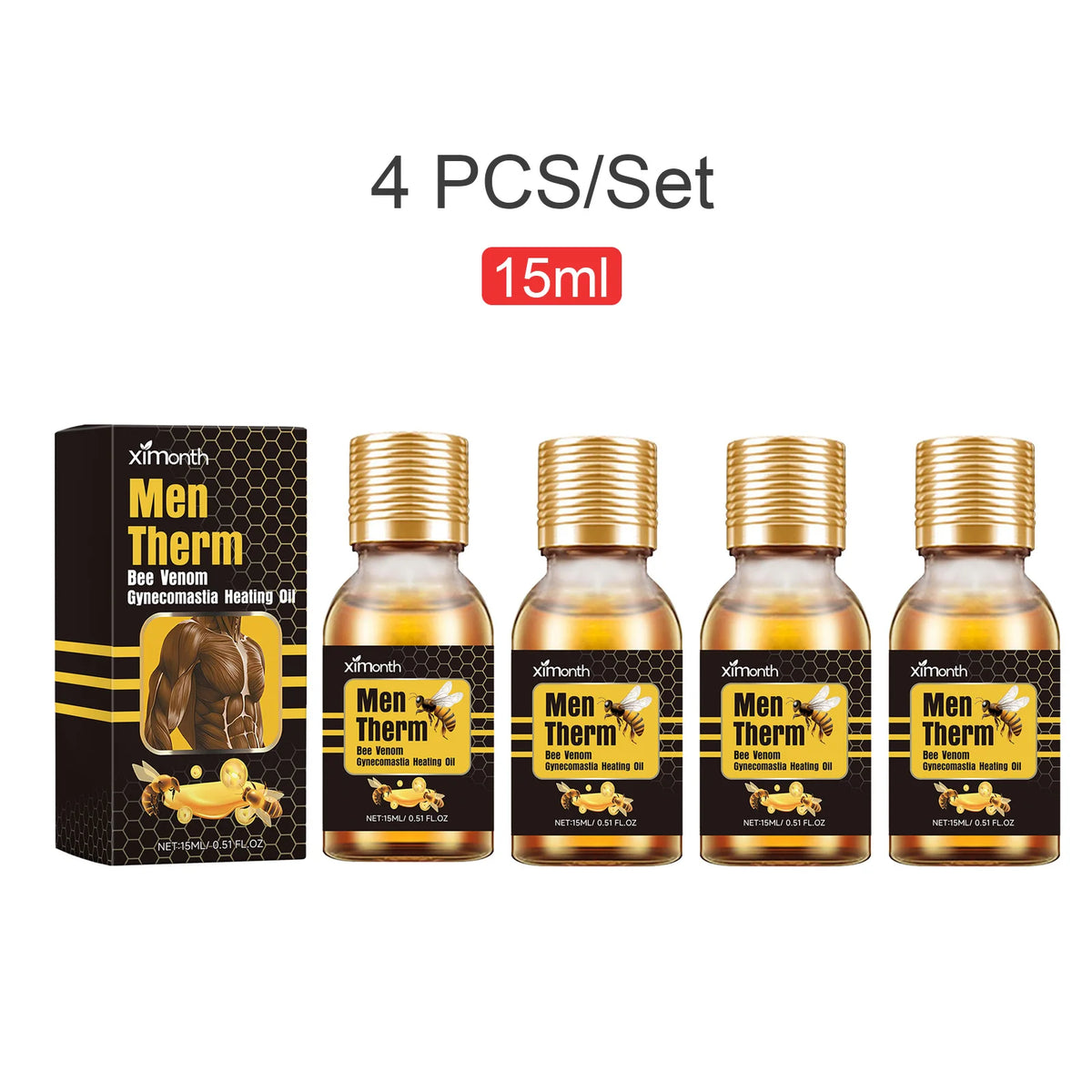 Men's Chest Firming Serum – Moisturizing Body Serum 15ml/30ml Body Firming Serum Axl 15ml 4PCS
