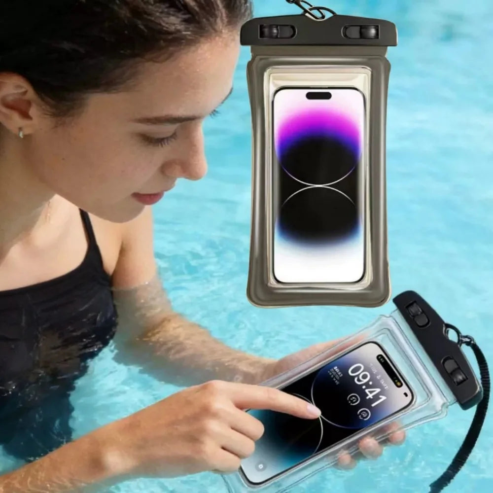 Waterproof Phone Pouch with Lanyard – Universal Underwater Case Waterproof Phone Pouch Axl