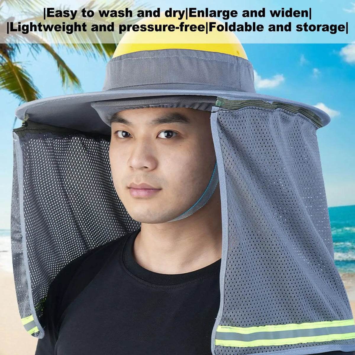 Hard Hat Sun Shade Neck Shield UPF50+ Breathable Visor Hard Hat Sun Visor Axl