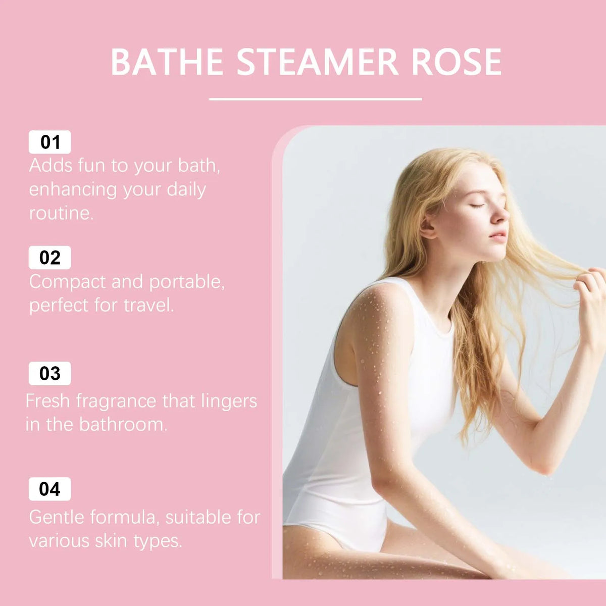 Aromatherapy Shower Steamers 8-Pack – Rose Spa Gift Set Shower Steamers Axl