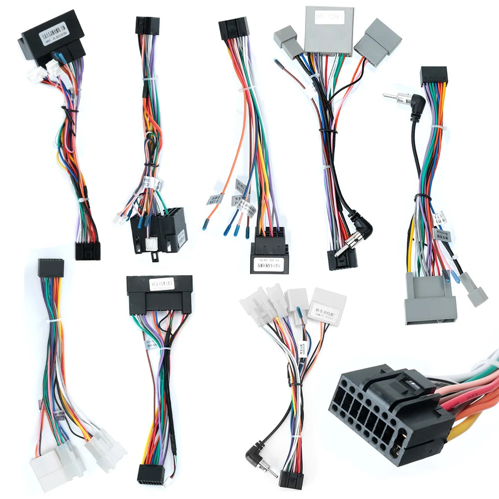 2 Din Car Android Radio Wiring Harness GPS & RCA Connector Car Radio Harness Axl