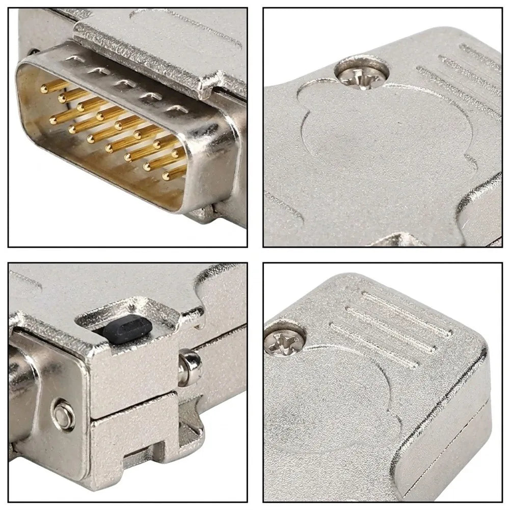 DB25 Top Exit Zinc Alloy Metal Housing & Solder Connector D-Sub Connector Housing Axl