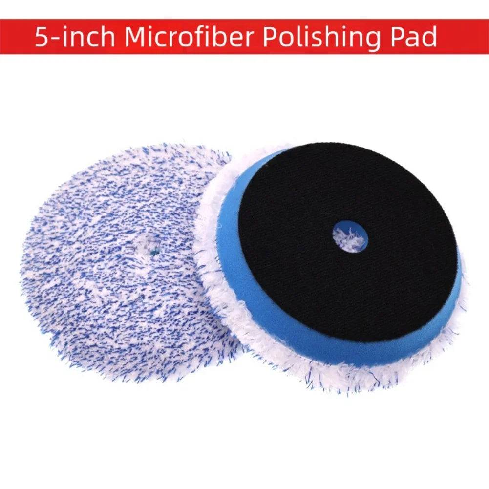 5-Inch Microfiber Car Polishing Buffing Pad – Hook & Loop Car Polishing Pad Axl