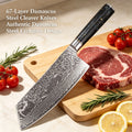67-Layer Damascus Steel Cleaver Chef Knife – Sharp & Durable Damascus Chef Knife Axl Cleaver Knife
