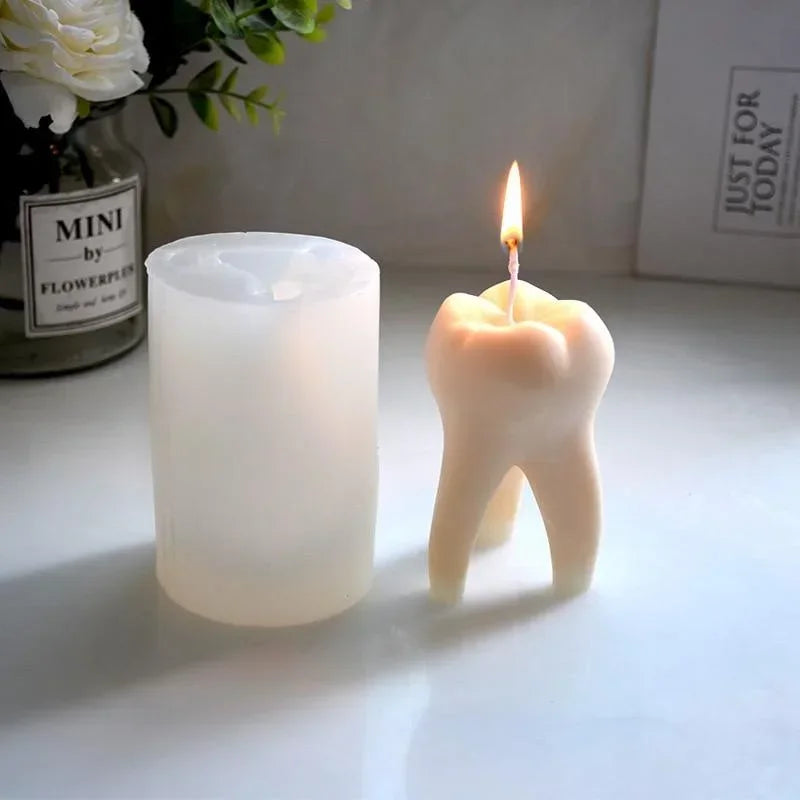Large Tooth Silicone Candle Mold – DIY Gypsum & Resin Mould Silicone Craft Mold Axl