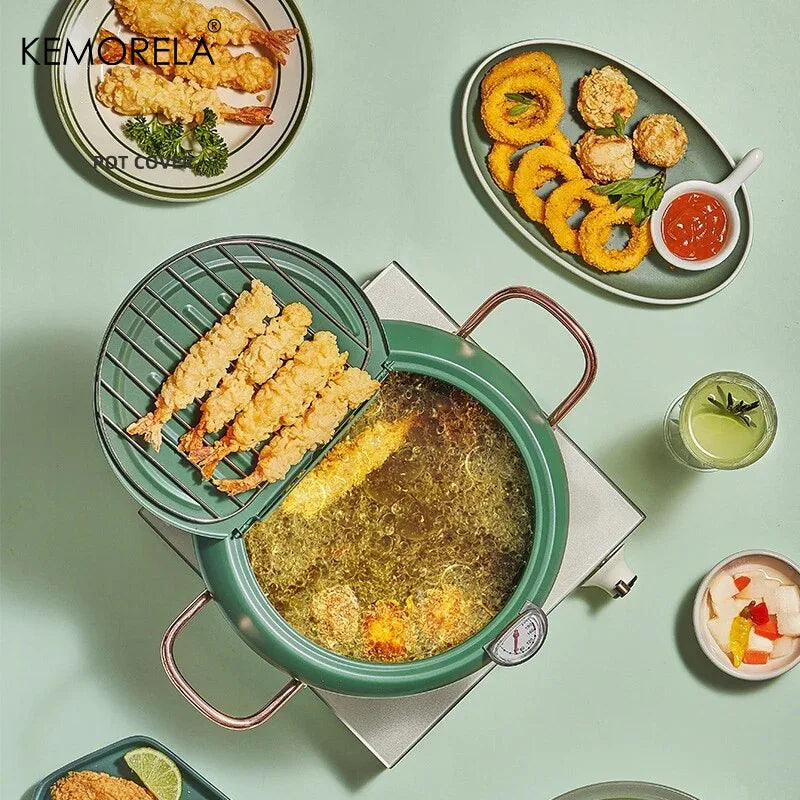 KEMORELA Stainless Steel Deep Fryer Pot with Temperature Display Deep Fryer Pot Axl