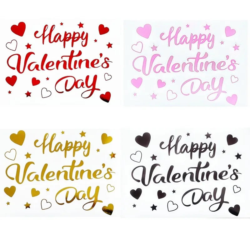 Valentine's Day Transparent Balloon Stickers | Party Wall Decor Party Stickers Axl