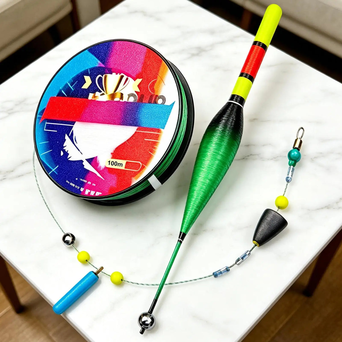 Automatic Slip Bobber Fishing Line Set – 100m Float Rig Fishing Float Rig Axl