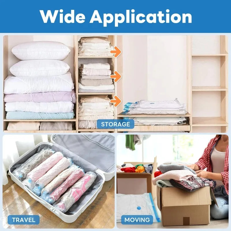 Vacuum Storage Bags with Pump – Space-Saving Bedding Organizer Vacuum Storage Bags Axl