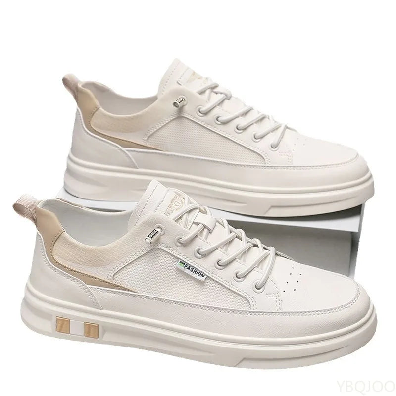 YBQJOO Men's Breathable Mesh Sneakers – Casual White Shoes Men's Casual Sneakers Axl