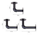 Industrial Iron Wall Bracket – Retro Pipe Shelf Support Wall Shelf Bracket Axl 3 Piece Set