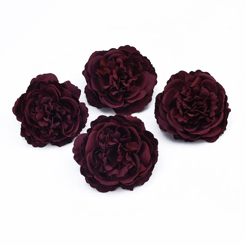 Silk Peony Artificial Flower Heads 5/10 Pcs – Wedding & Home Decor Artificial Silk Flowers Axl 9 10pieces