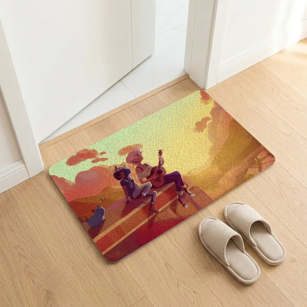 Kipo Wonderbeasts Diatomite Bath Mat – Quick Dry & Anti-Slip Diatomite Bath Mat Axl White7 30x45cm