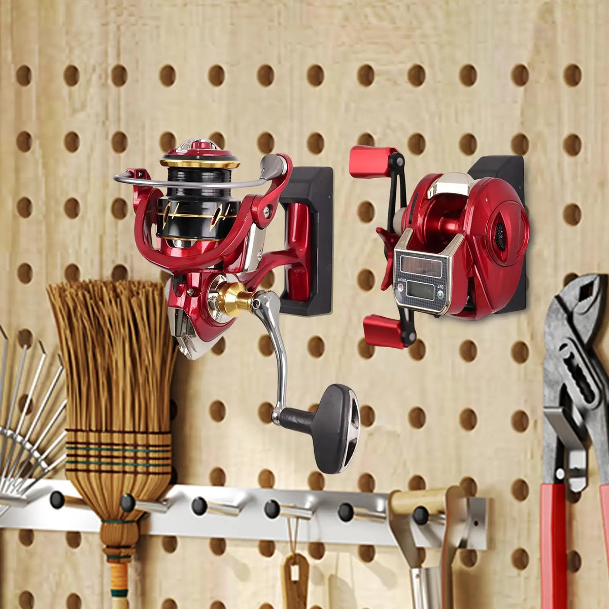 Fishing Reel Wall Mount Holder – ABS Storage Rack with Screws Reel Storage Holder Axl
