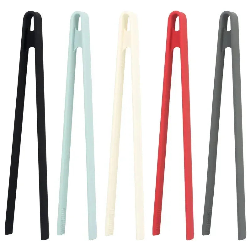 Silicone Food Tongs – Non-Slip BBQ, Grill & Salad Cooking Clip Silicone Kitchen Tongs Axl