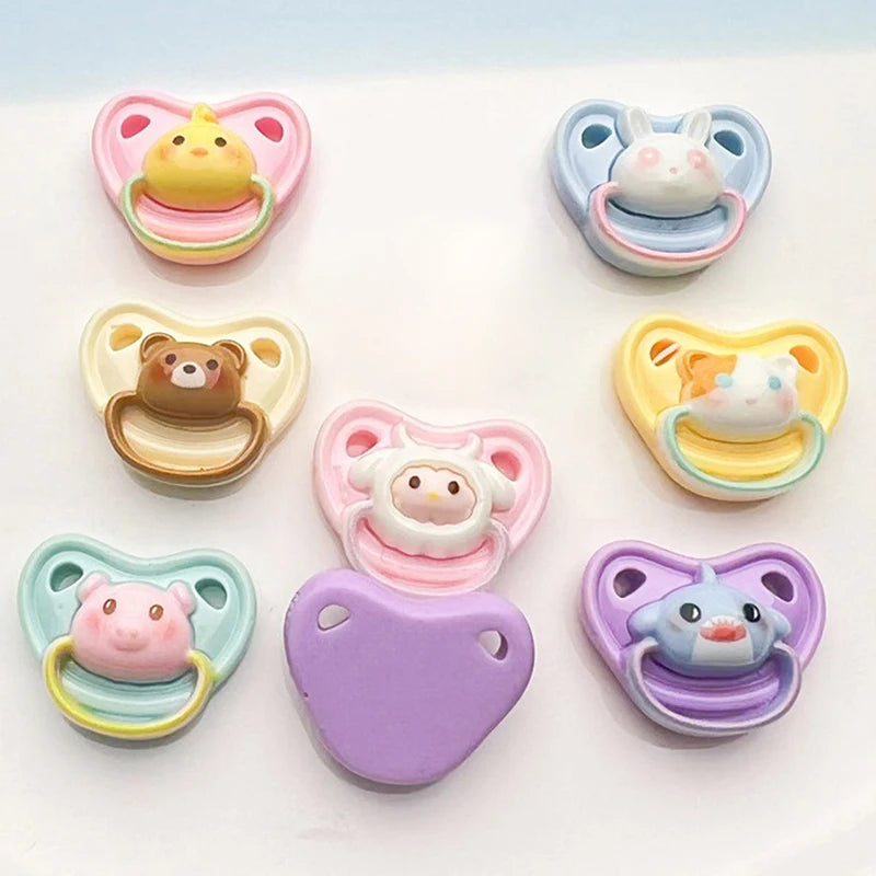 10 Pcs Mini Resin Dollhouse Pacifiers – Animal Doll Accessories Doll Accessories Axl
