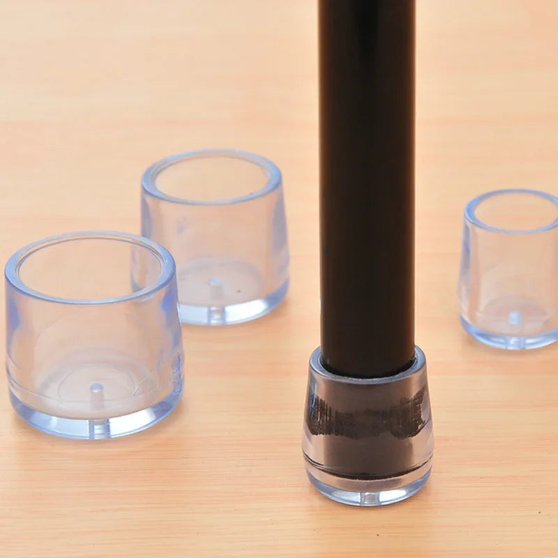 4-Pack Rubber Furniture Leg Caps – Anti-Scratch Floor Protectors Furniture Leg Caps Axl clear 25mm