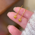 Golden Ruyi Drop Earrings – Light Luxury Metal Jewelry Drop Earrings Axl one size