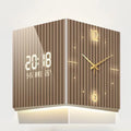 Modern LED Digital Wall Clock – Large Acrylic Calendar Clock LED Digital Wall Clock Axl Brown 30x30cm