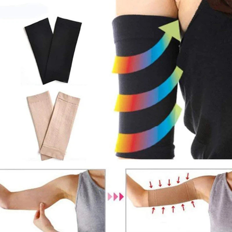 Women's Slimming Arm Shaper Sleeves – Elastic Compression Wrap Arm Shaper Sleeves Axl