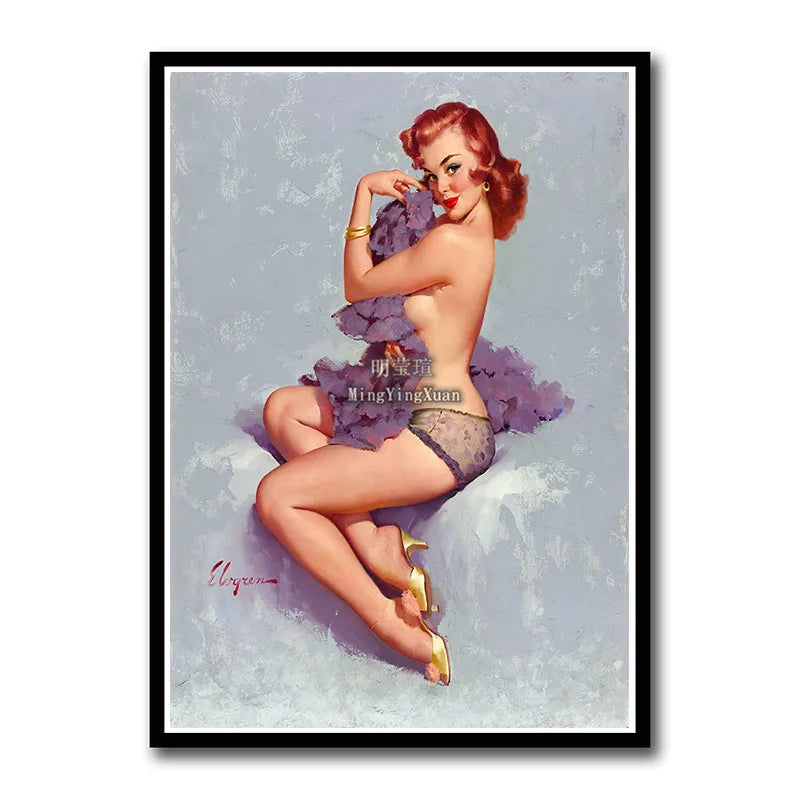 WWII Retro Girl Movie Poster – Vintage Wall Art Home Decor Retro Wall Poster Axl