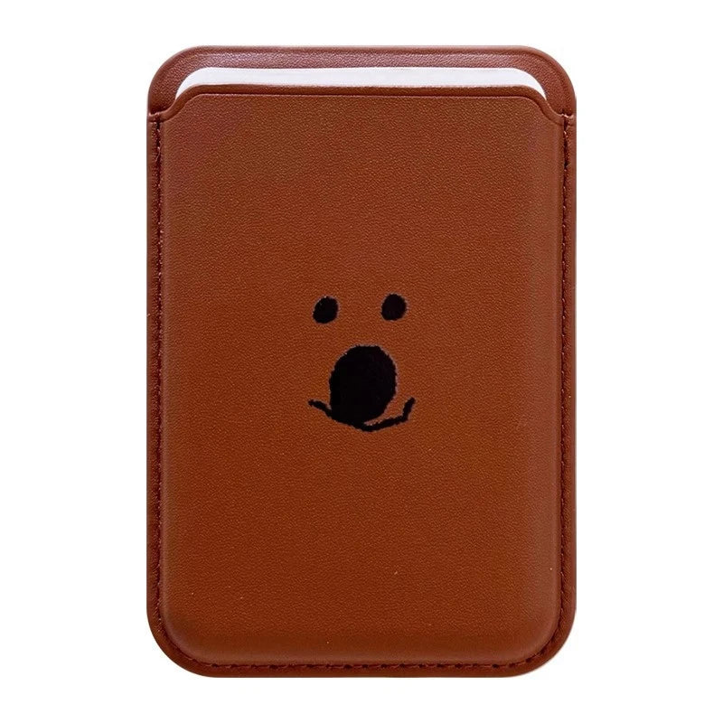 Dog Cartoon Magnetic Wallet Case iPhone 14 & 15 – Card Holder Wallet Phone Case Axl A7