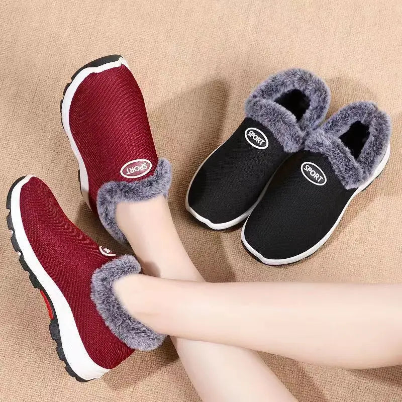 Women's Plush Snow Ankle Boots – Warm Platform Winter Shoes Snow Ankle Boots Axl